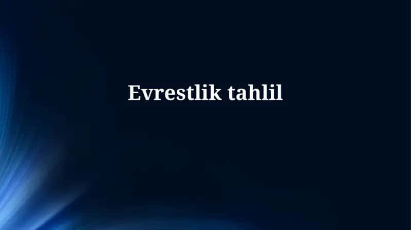 Evrestliktahlil
