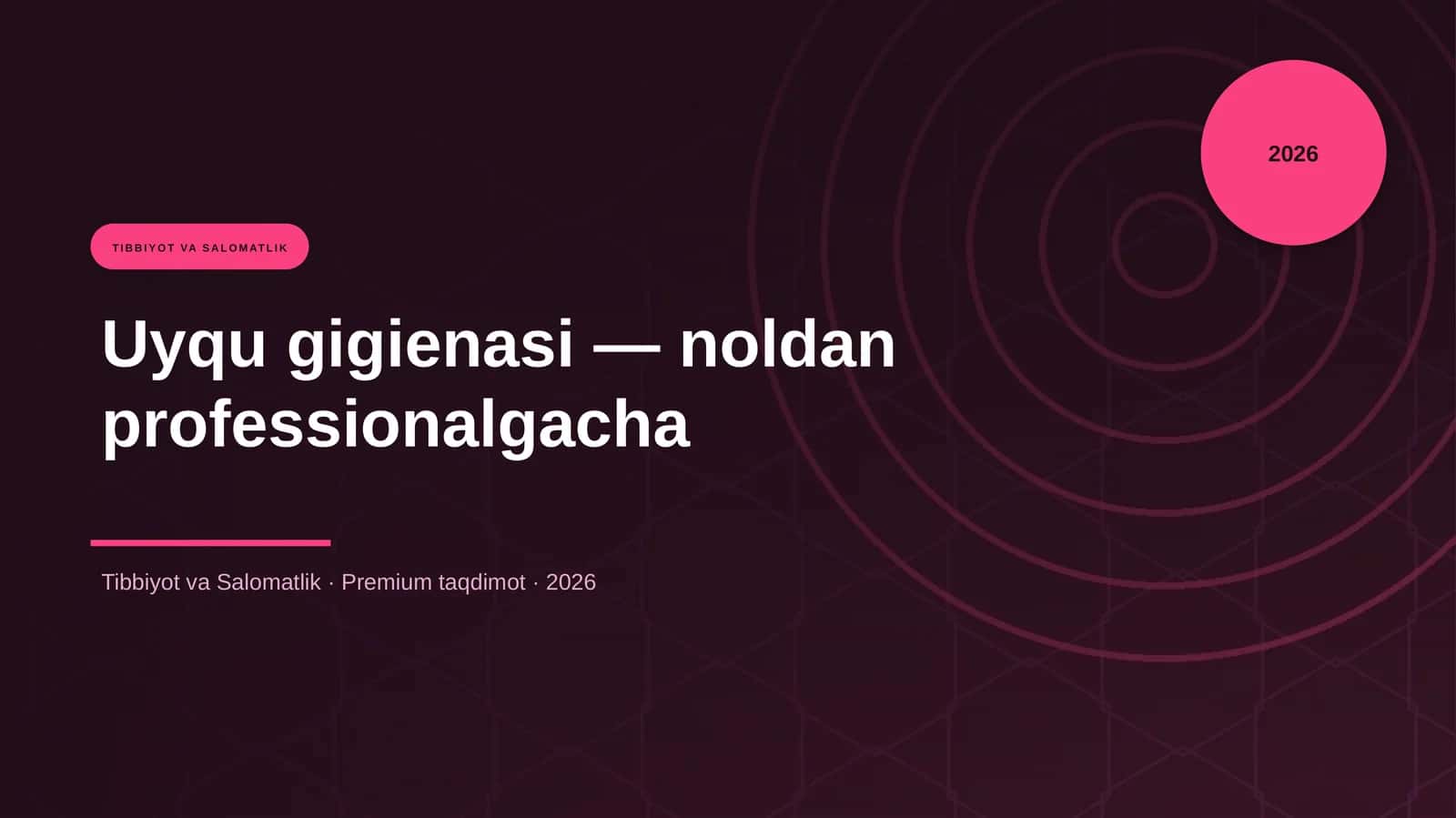 Uyqu gigienasi - noldan professionalgacha