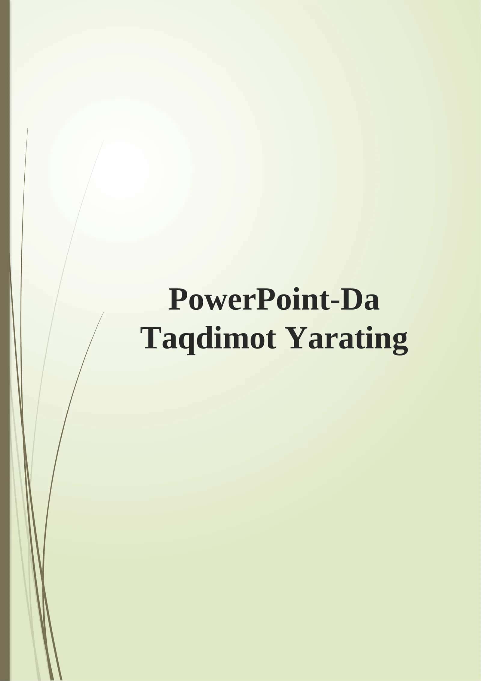 PowerPoint-Da Taqdimot Yarating