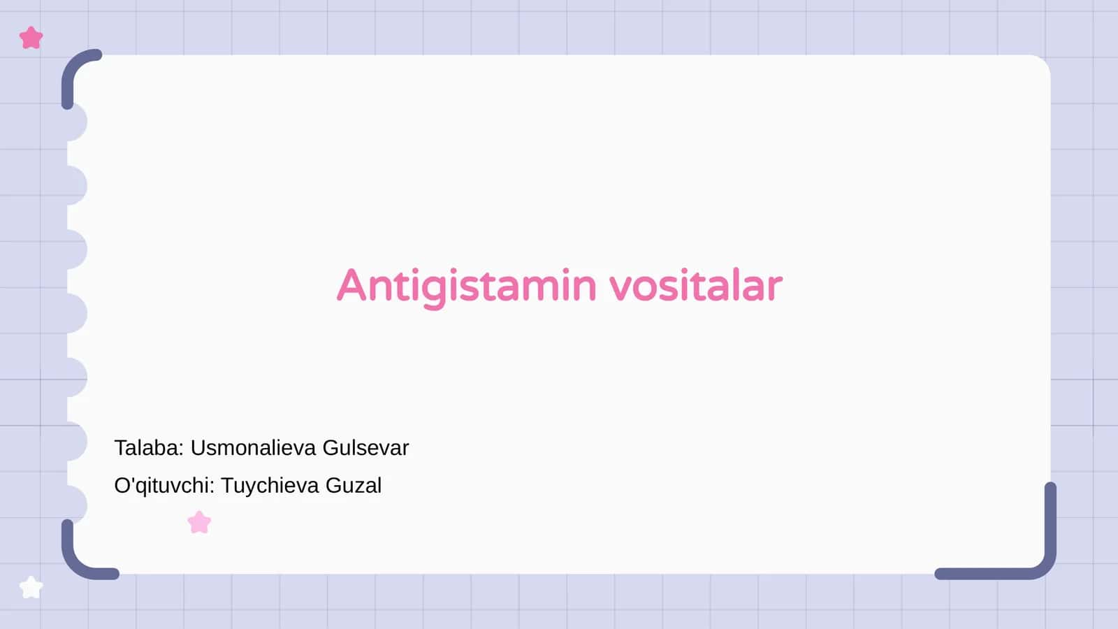 Antigistamin vositalar