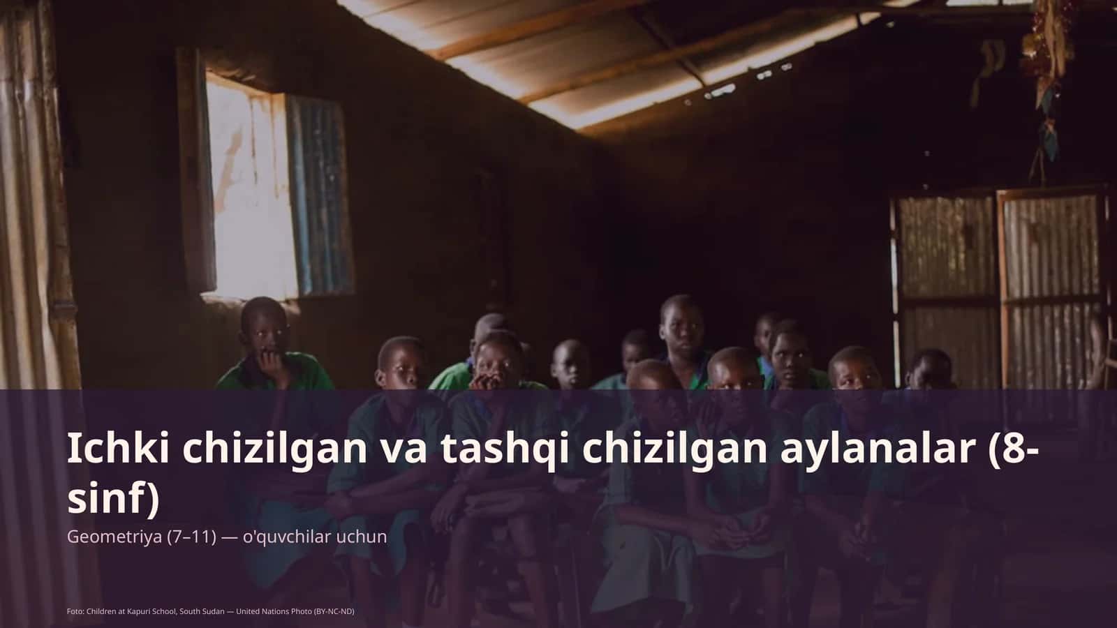 Ichki chizilgan va tashqi chizilgan aylanalar (8-sinf)
