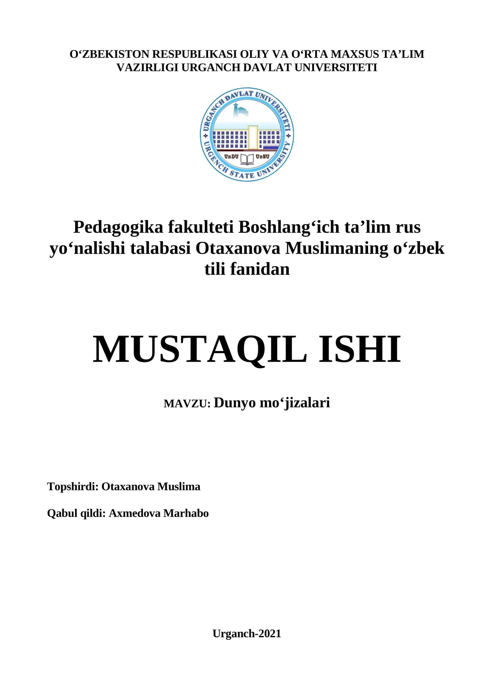 Dunyo mo‘jizalari
