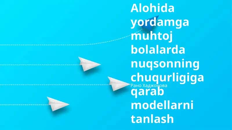 Ehtiyojlarga mos modellar