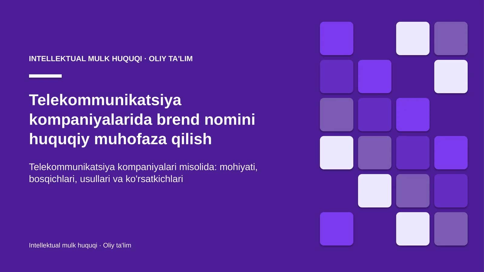 telekommunikatsiya kompaniyalarida brend nomini huquqiy muhofaza qilish 5453