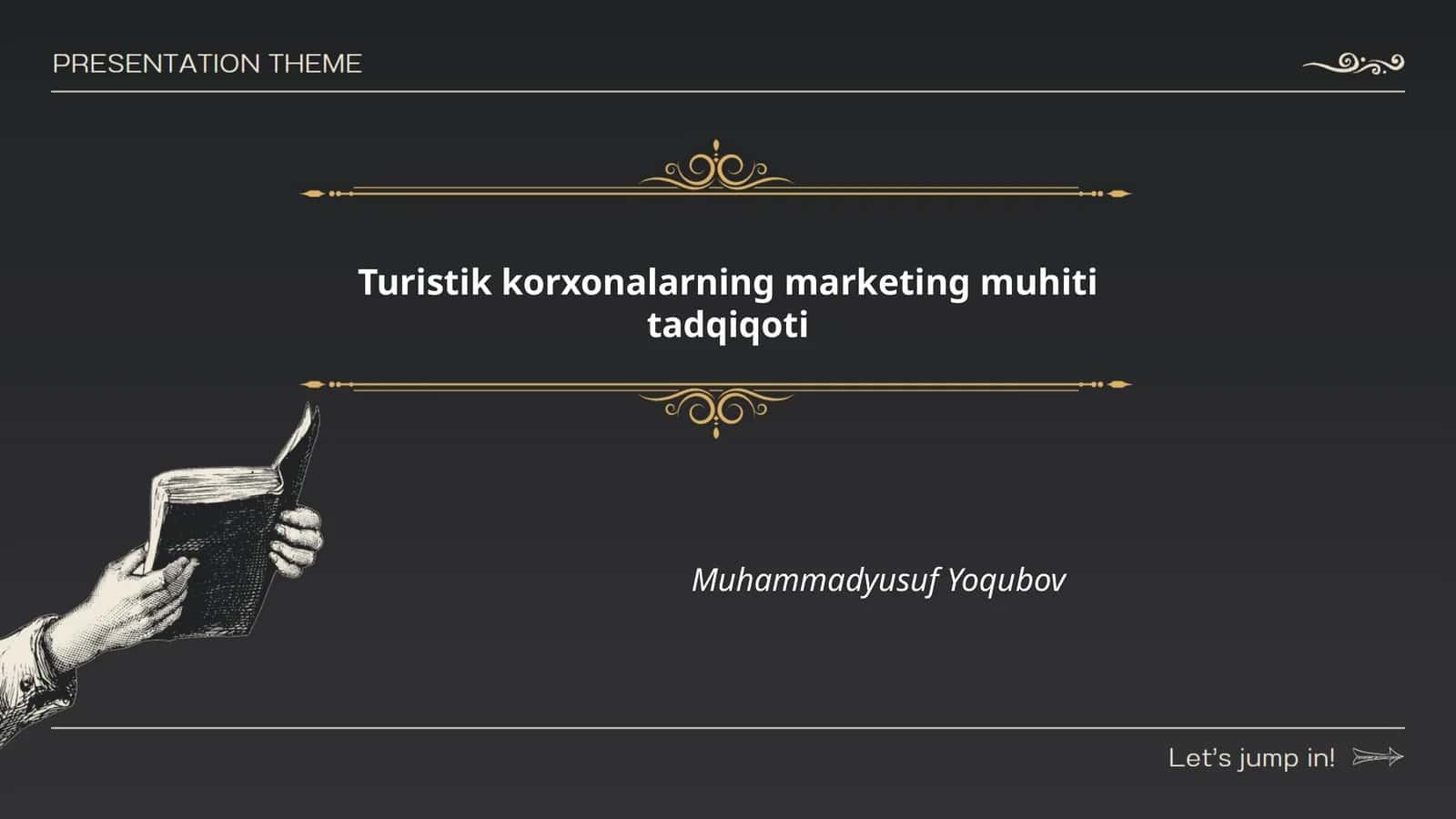 Turistik korxonalarning marketing muhiti tadqiqoti