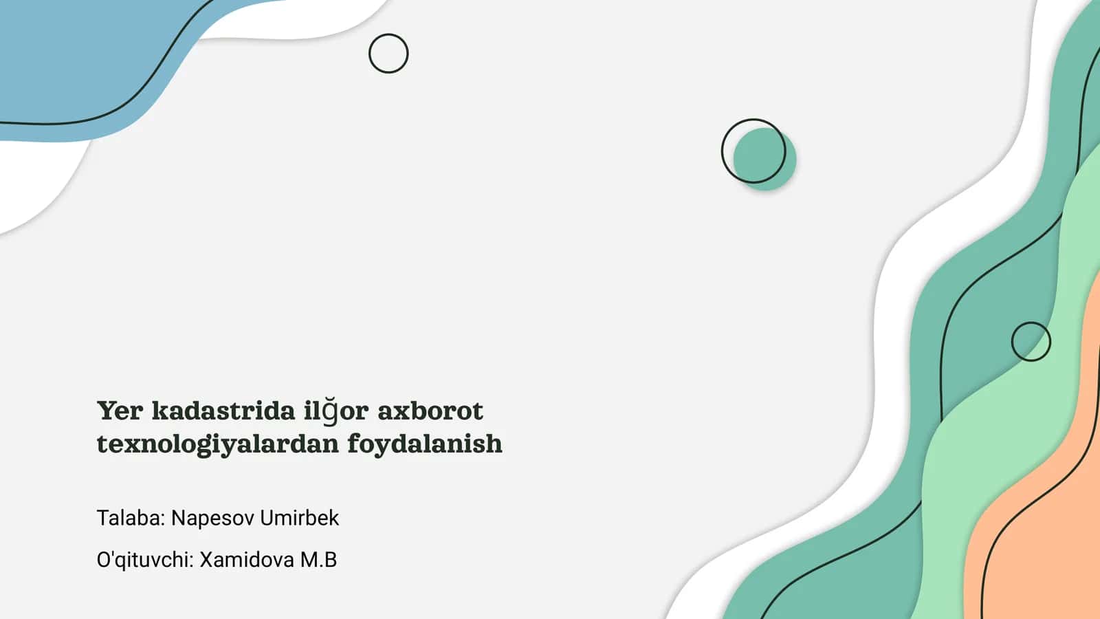 Yer kadastri va axborot texnologiyalari
