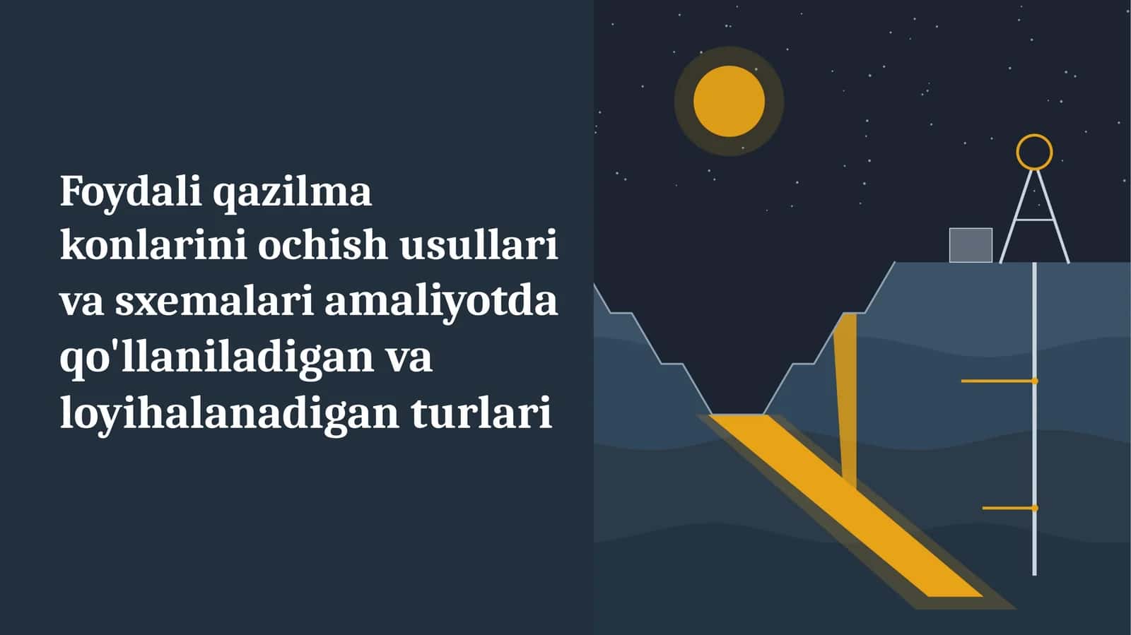 Foydali qazilma konlarini ochish usullari va sxemalari
