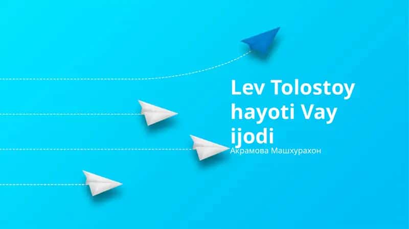 Lev Tolostoy hayoti Vay ijodi