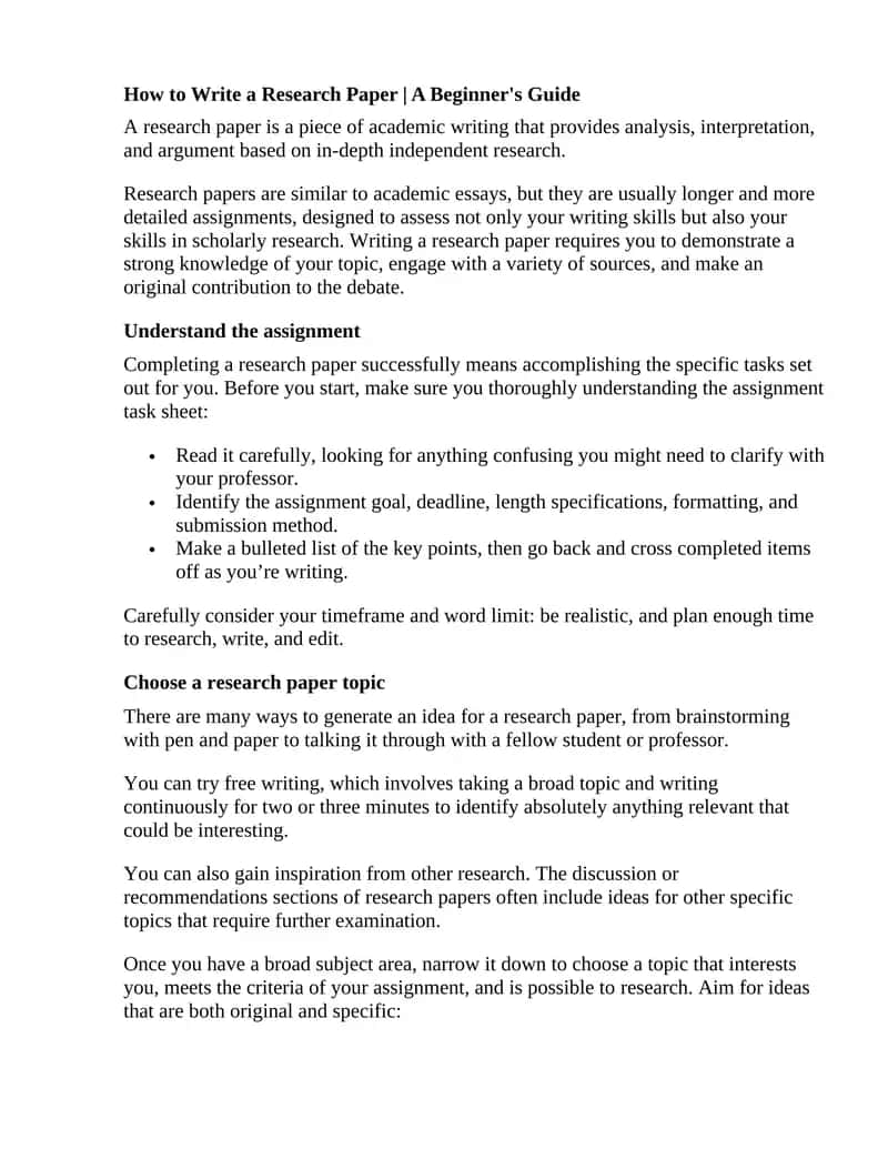 How to Write a Research Paper | A Beginner's Guide