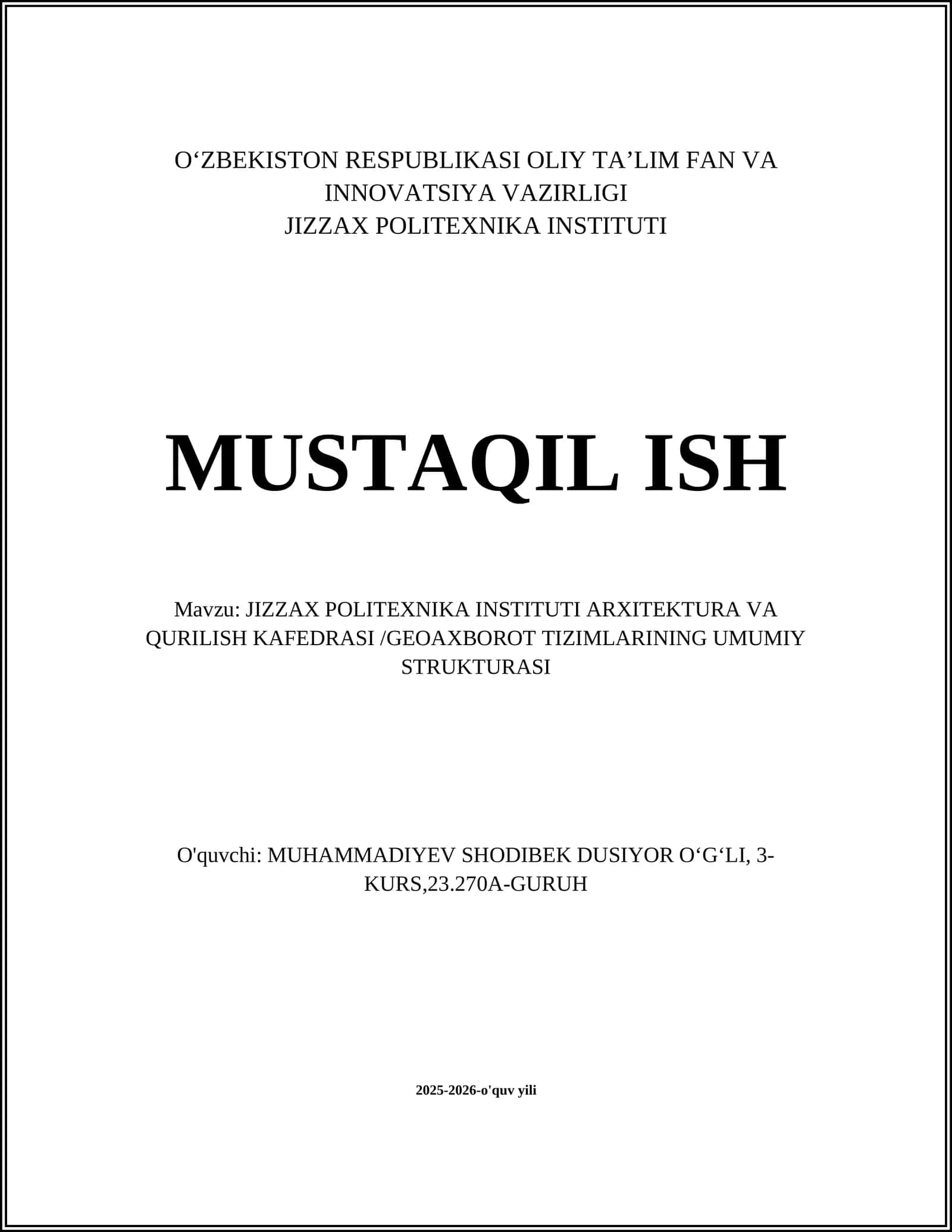 Geoaxborot tizimlari: asosiy tushunchalar va tarixiy rivojlanishi