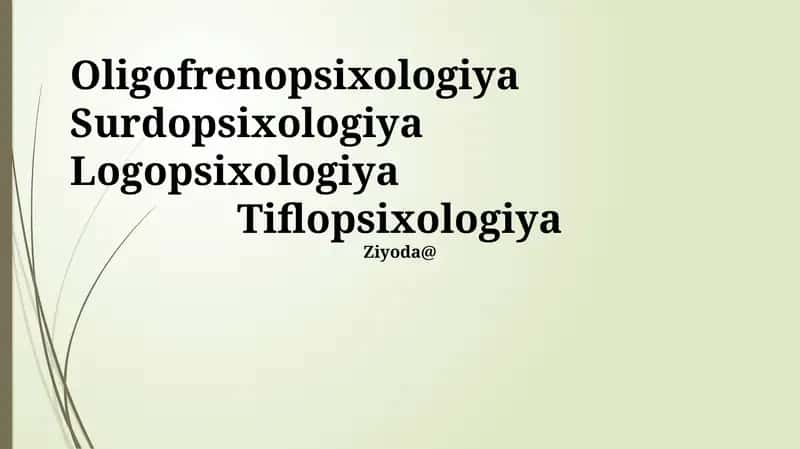Oligofrenopsixologiya