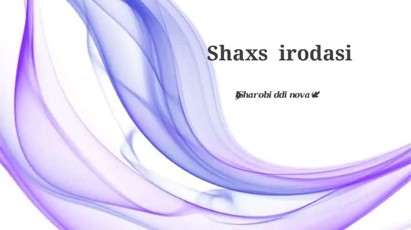 Shaxs irodasi