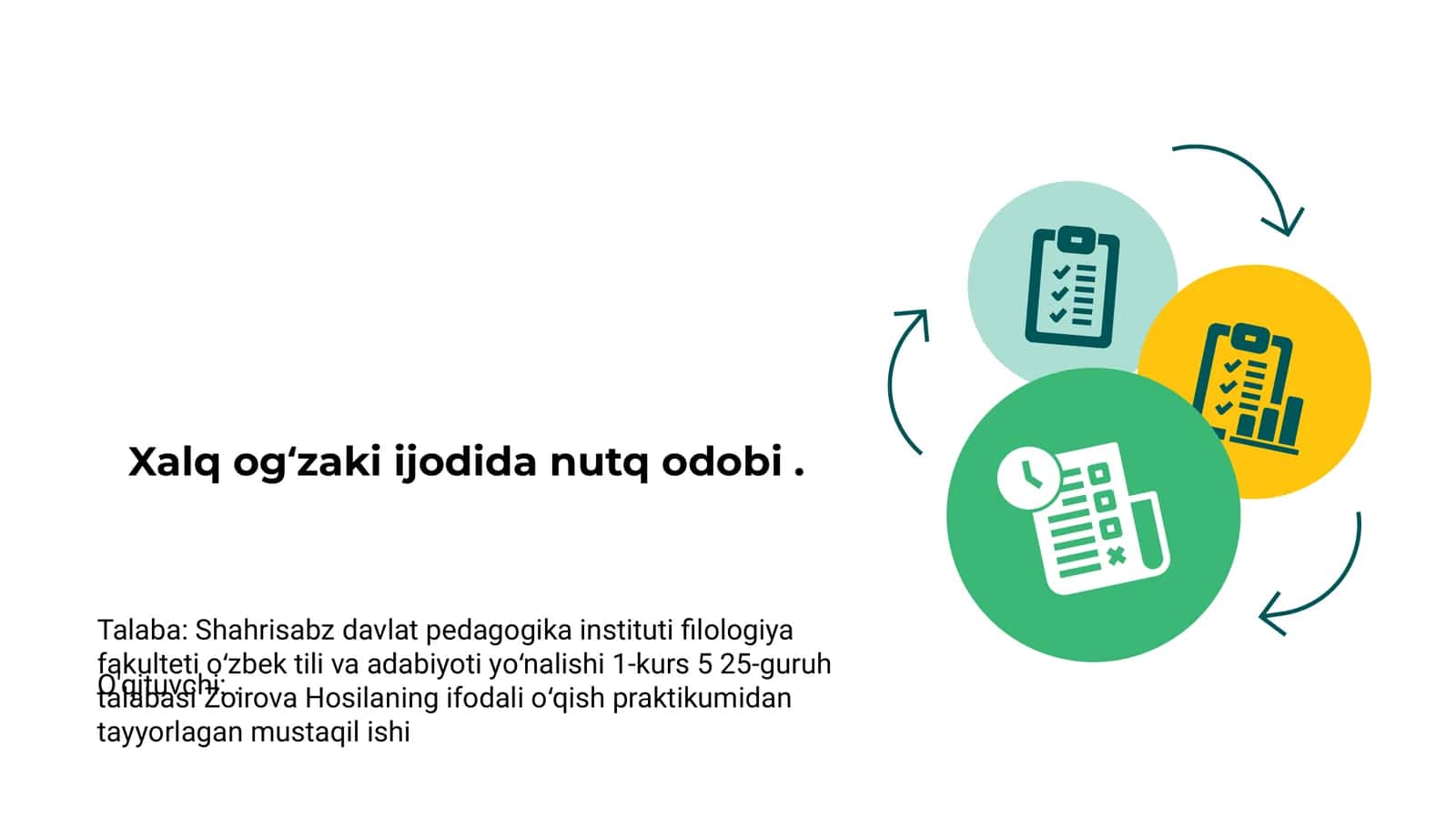 Xalq ogʻzaki ijodida nutq odobi