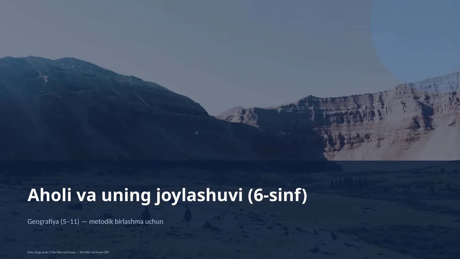 Aholi va uning joylashuvi (6-sinf)