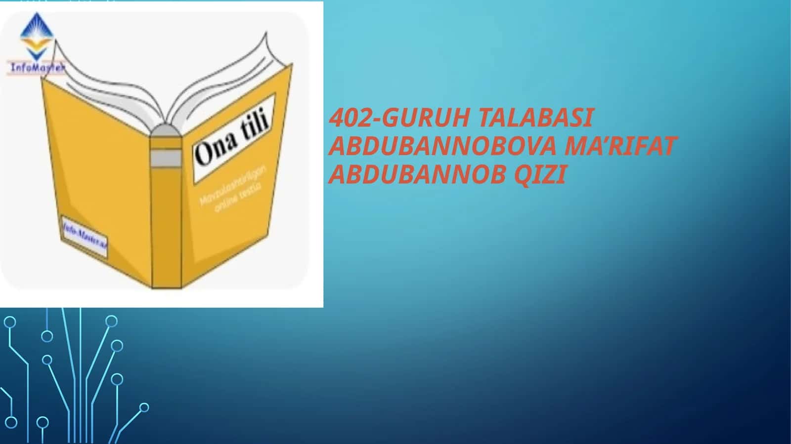 Alohida olingan so’zlar.Undov va taqlid so’zlar