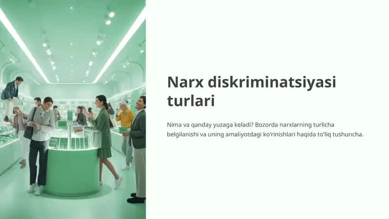 Narx diskriminatsiyasi turlari