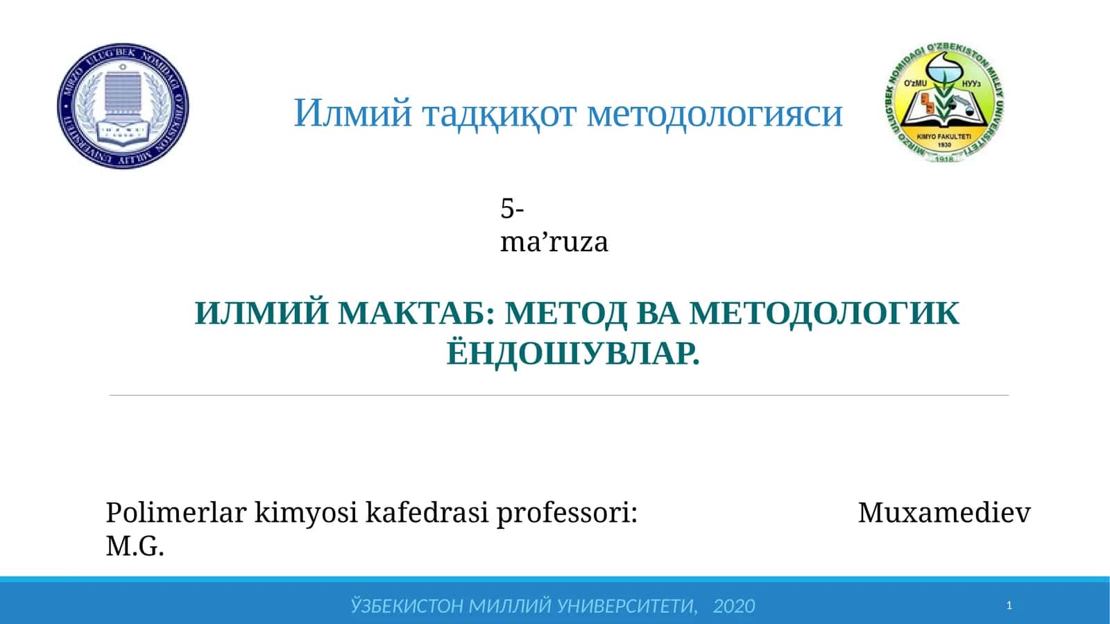 Илмий тадқиқот методологияси