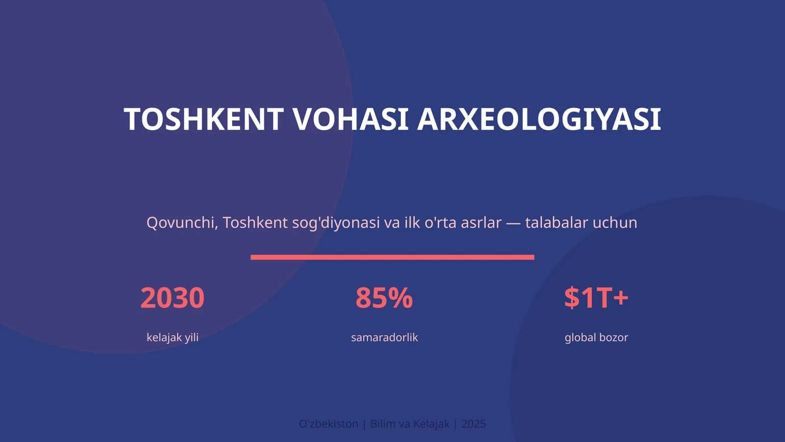 TOSHKENT VOHASI ARXEOLOGIYASI
