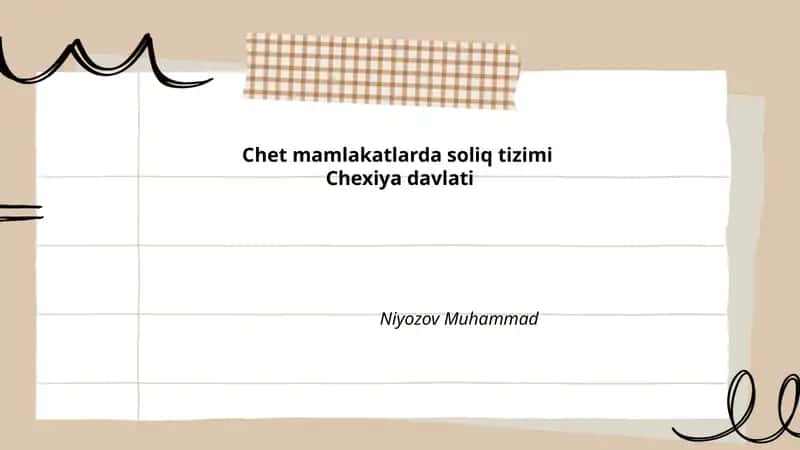 Chexiya soliq tizimi