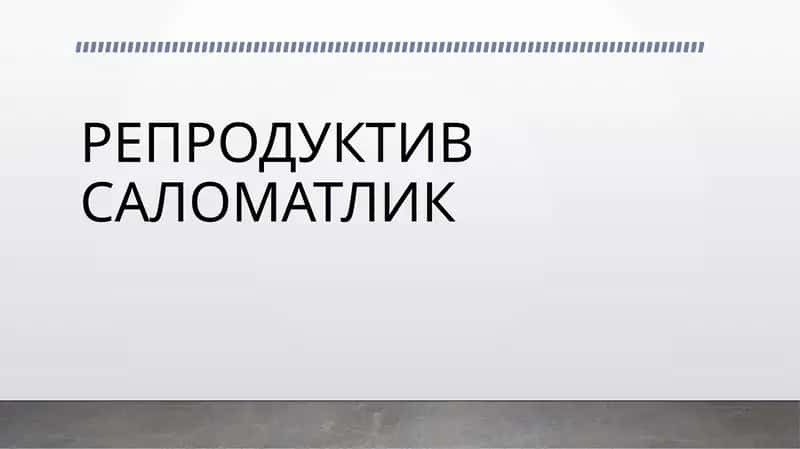 Репродуктив саломатлик