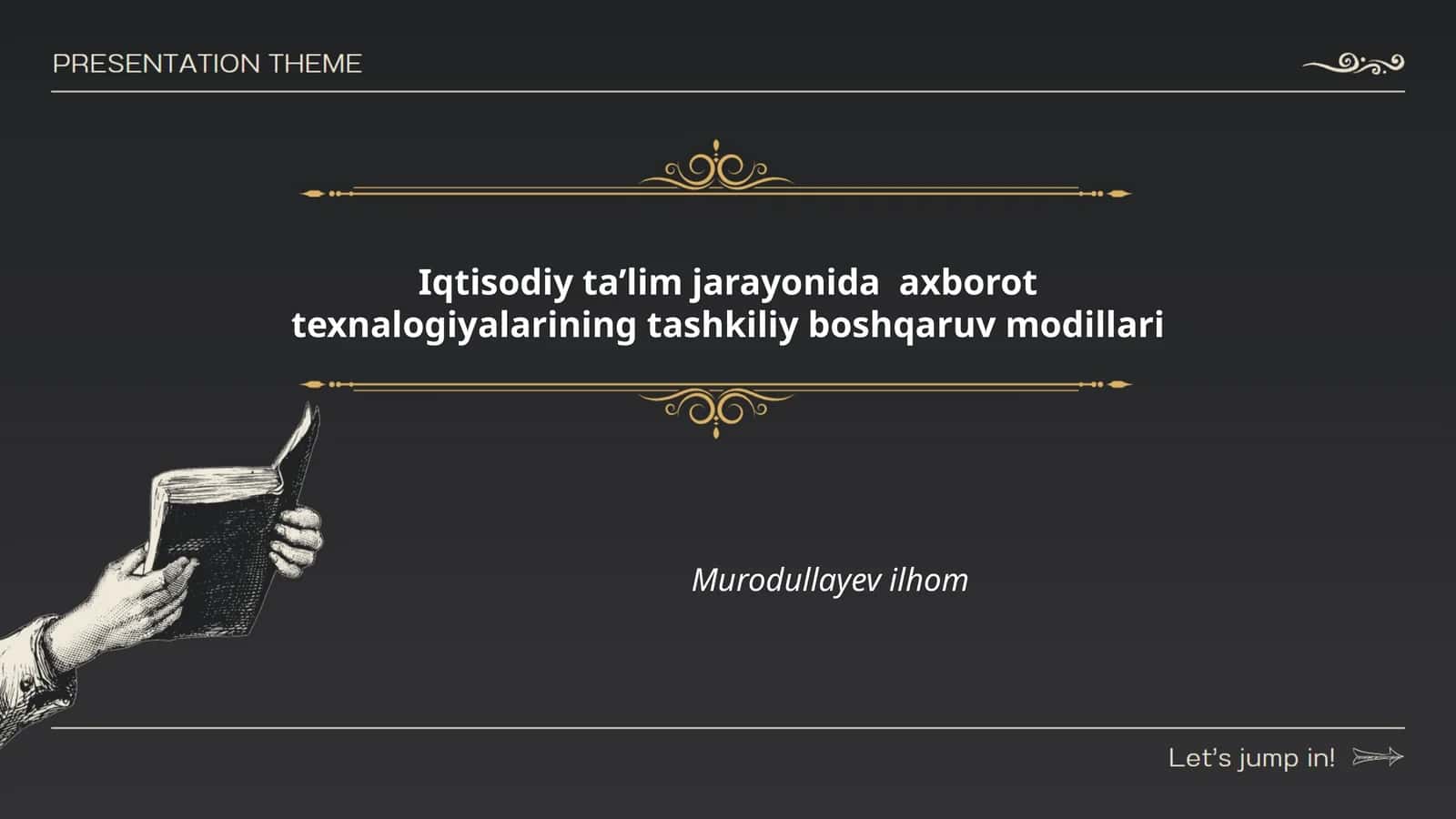 Axborot texnalogiyalarining iqtisodiy ta'limda qo'llanilishi