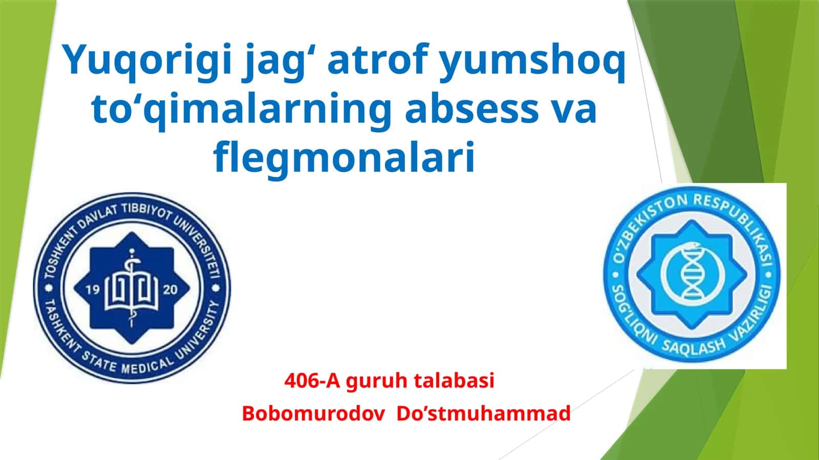 Yuqorigijagʻatrofyumshoqtoʻqimalarningabsessvaflegmonalari