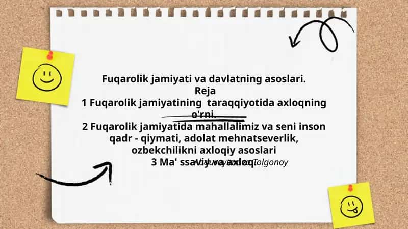 Fuqarolik jamiyati va davlatning asoslari
