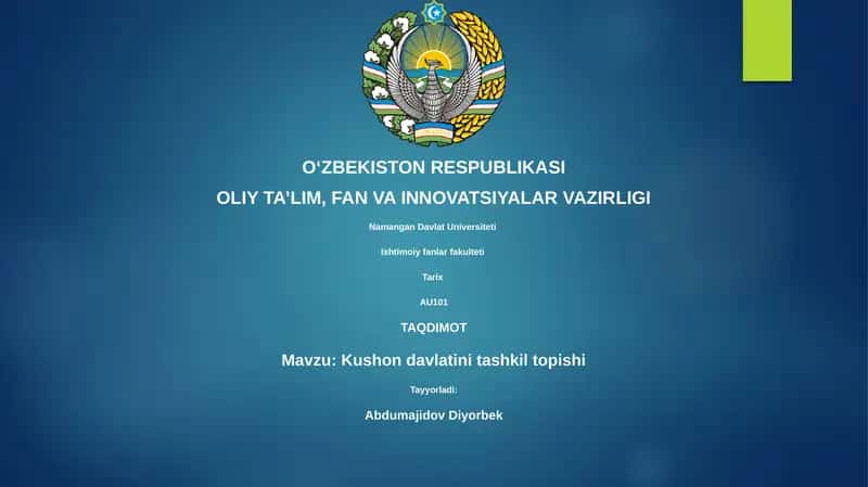 Kushon davlatini tashkil topishi