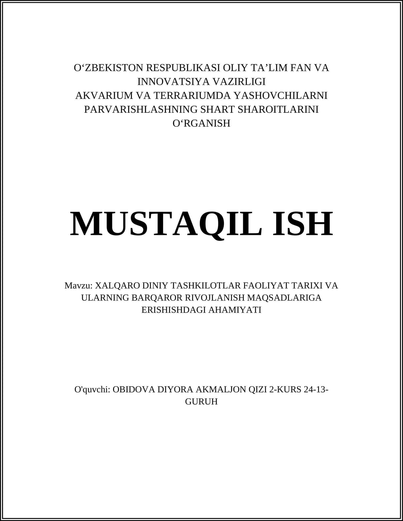 Xalqaro diniy tashkilotlarning tarixi: rivojlanish bosqichlari va xalqaro maydondagi roli