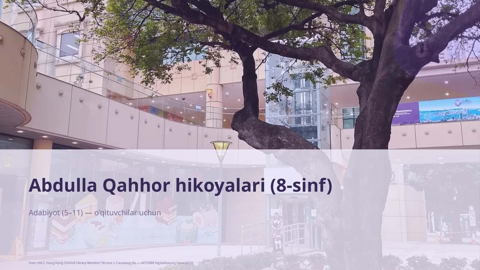 Abdulla Qahhor hikoyalari (8-sinf)