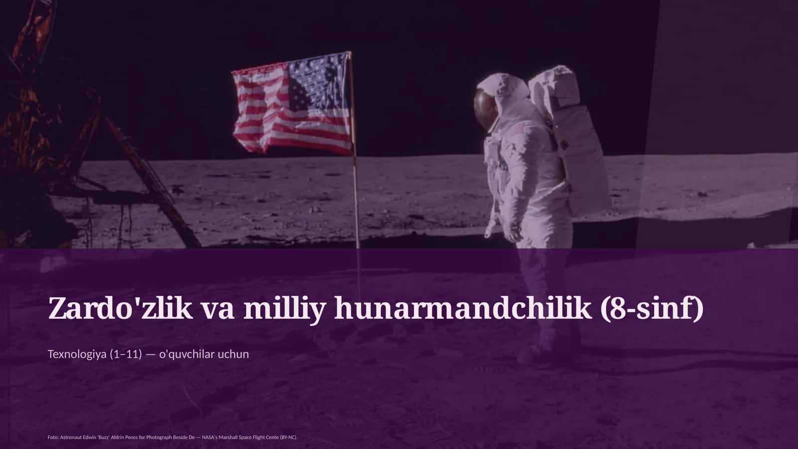Zardo'zlik va milliy hunarmandchilik (8-sinf)