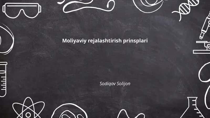 Moliyaviy rejalashtirish prinsplari