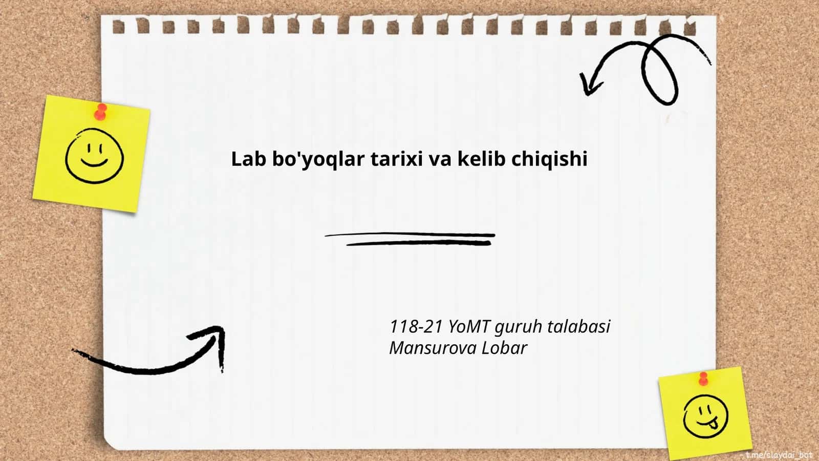 Bo'yoqlar tarixi va kelib chiqishi