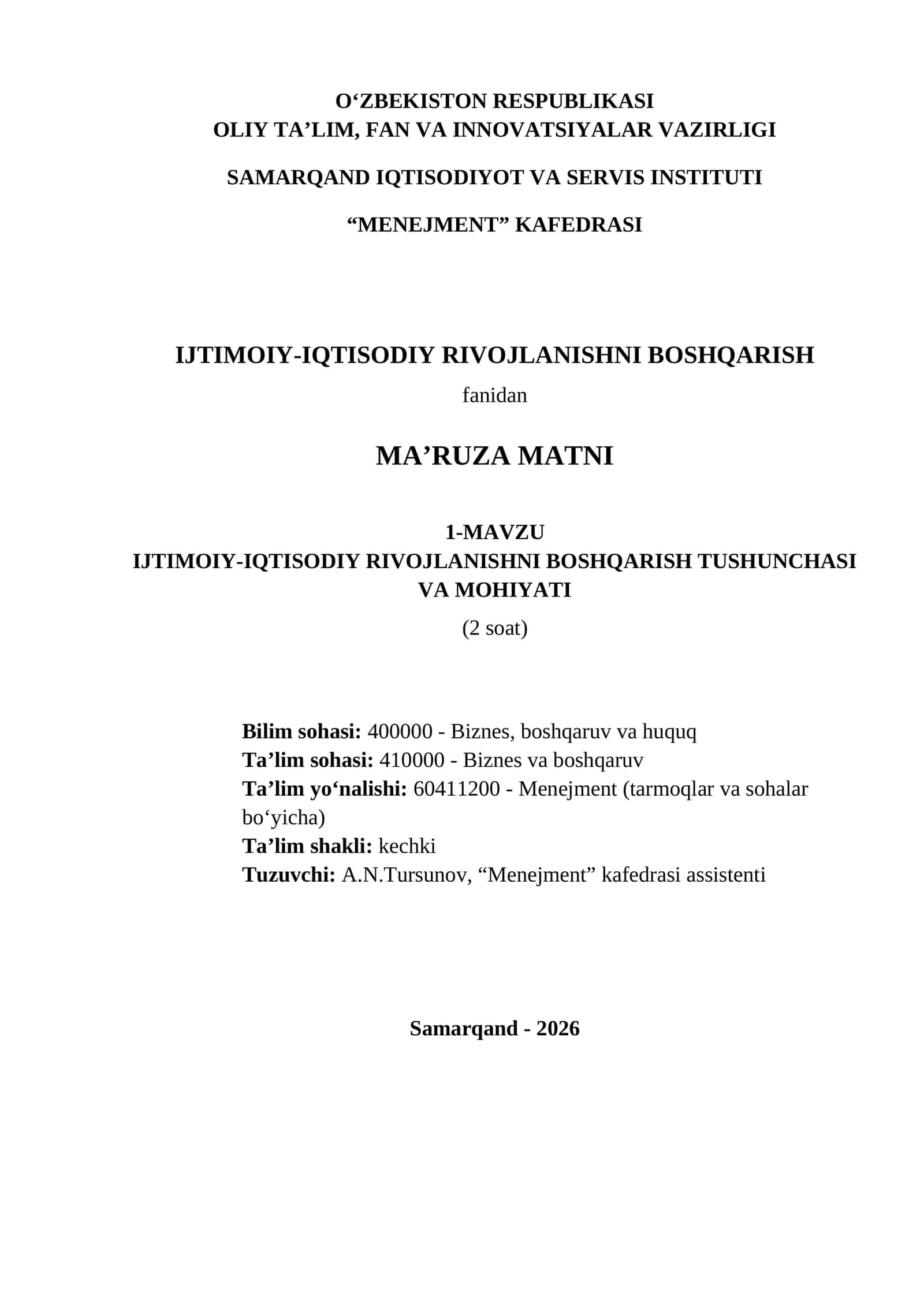Ijtimoiy iqtisodiy rivojlanish prezidenti va rivojlantirish tarixi