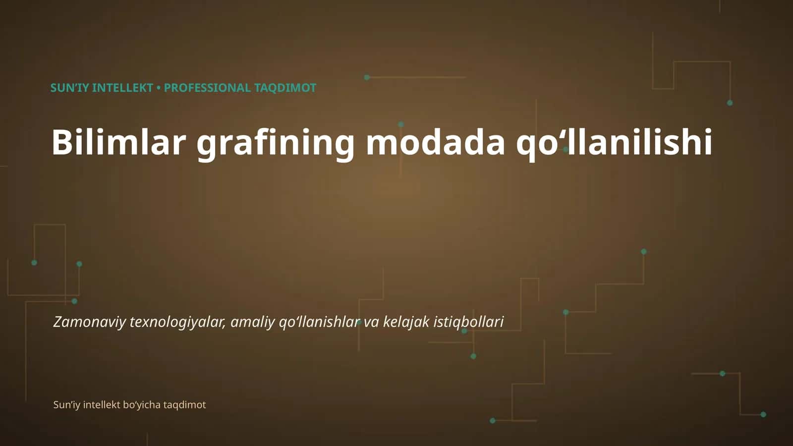 SUNʼIY INTELLEKT • PROFESSIONAL TAQDIMOT