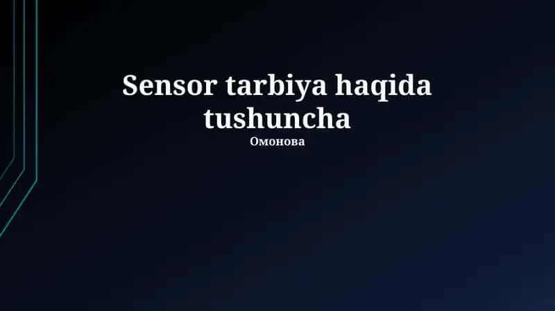 Sensor Ta'limi va STEM ta'limi