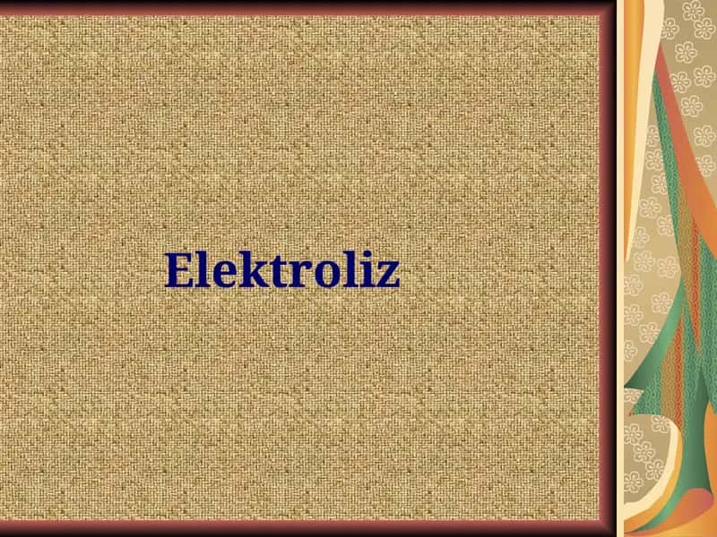 Elektroliz