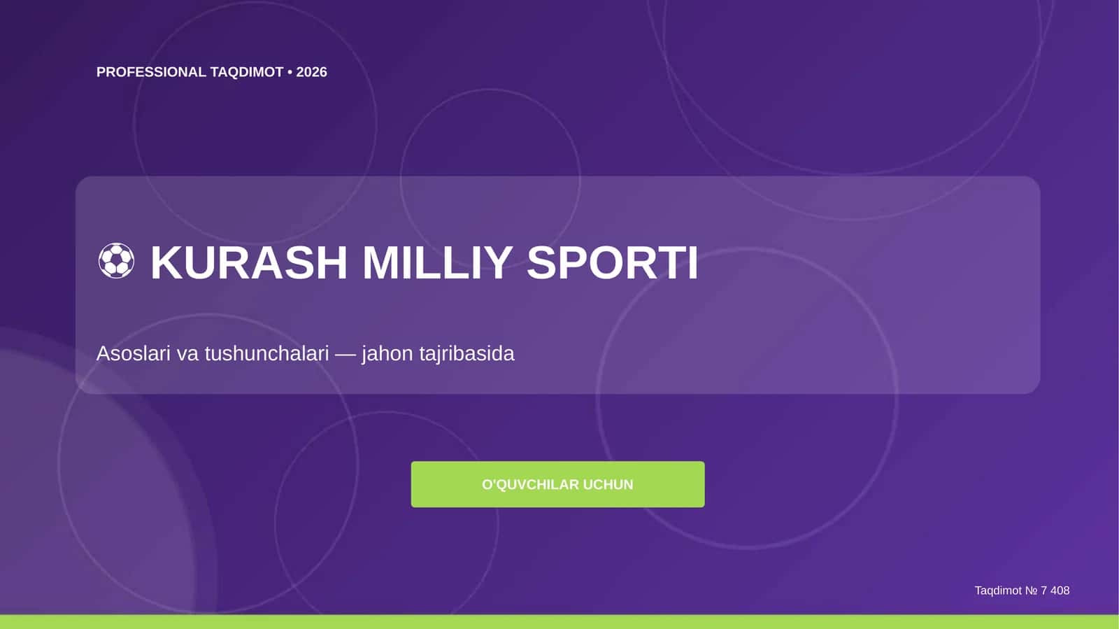 Kurash milliy sporti: asoslari va tushunchalari (jahon tajribasida) [o'quvchilar uchun]