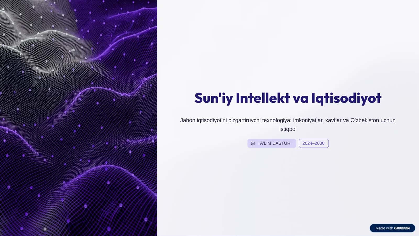 Sun'iy Intellekt va Iqtisodiyot