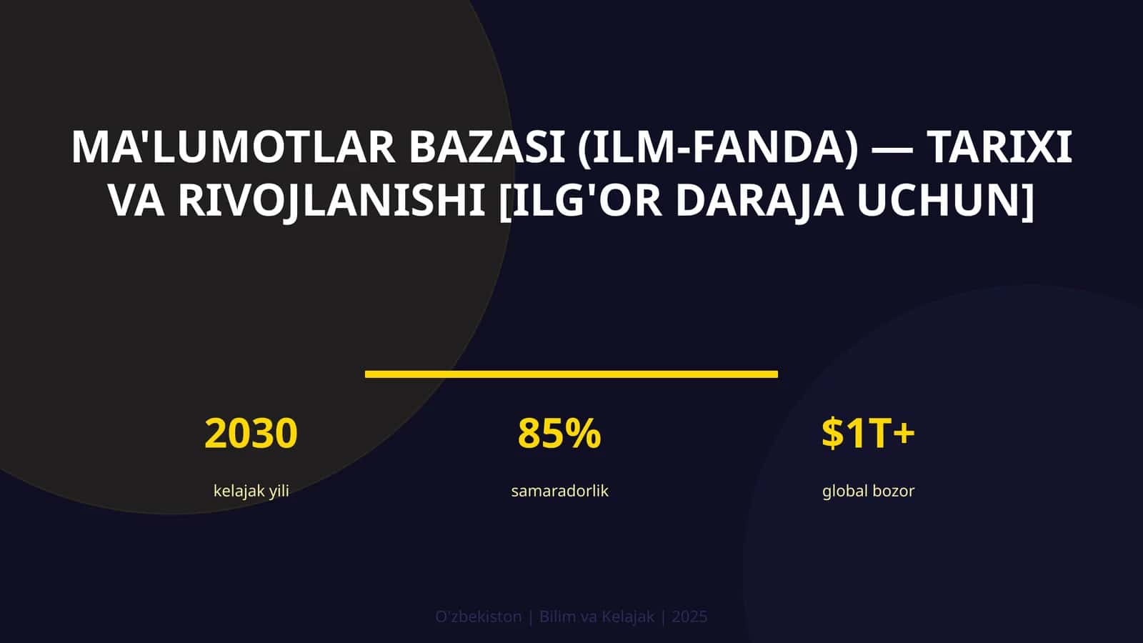 Ma'lumotlar bazasi (ilm-fanda) — tarixi va rivojlanishi [ilg'or daraja uchun]