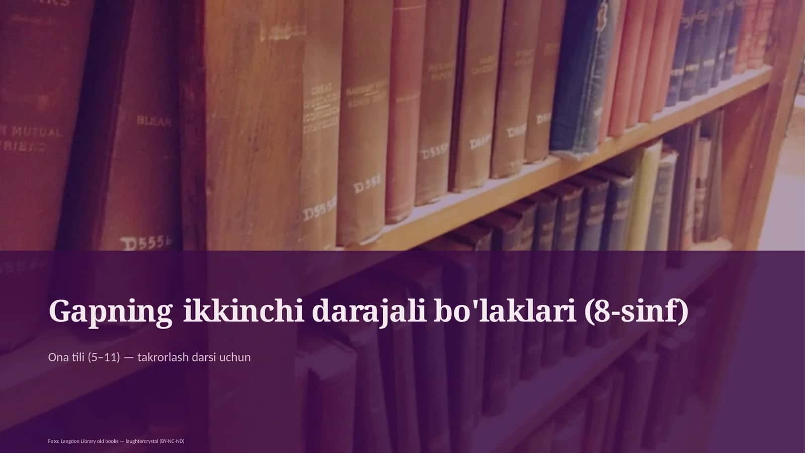 Gapning ikkinchi darajali bo'laklari (8-sinf)