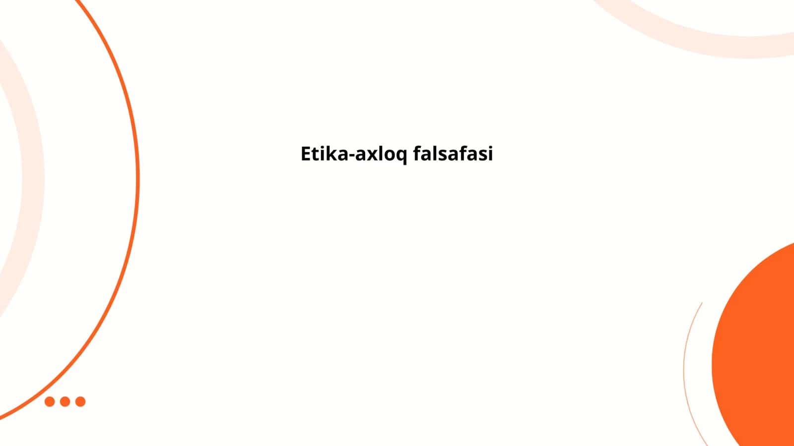 Etika-axloq falsafasi