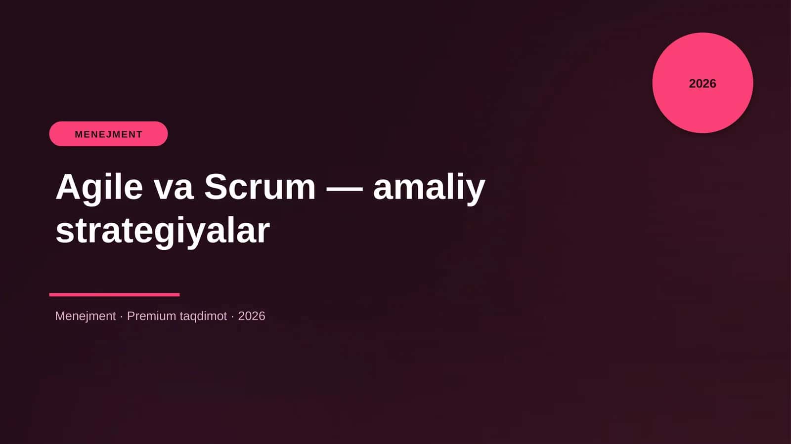 Agile va Scrum — amaliy strategiyalar