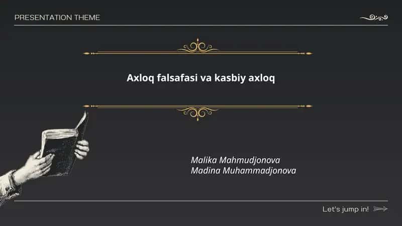 Axloq falsafasi va kasbiy axloq