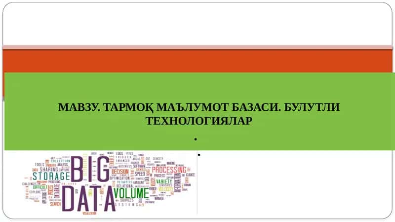 Тармоқ маълумот базаси