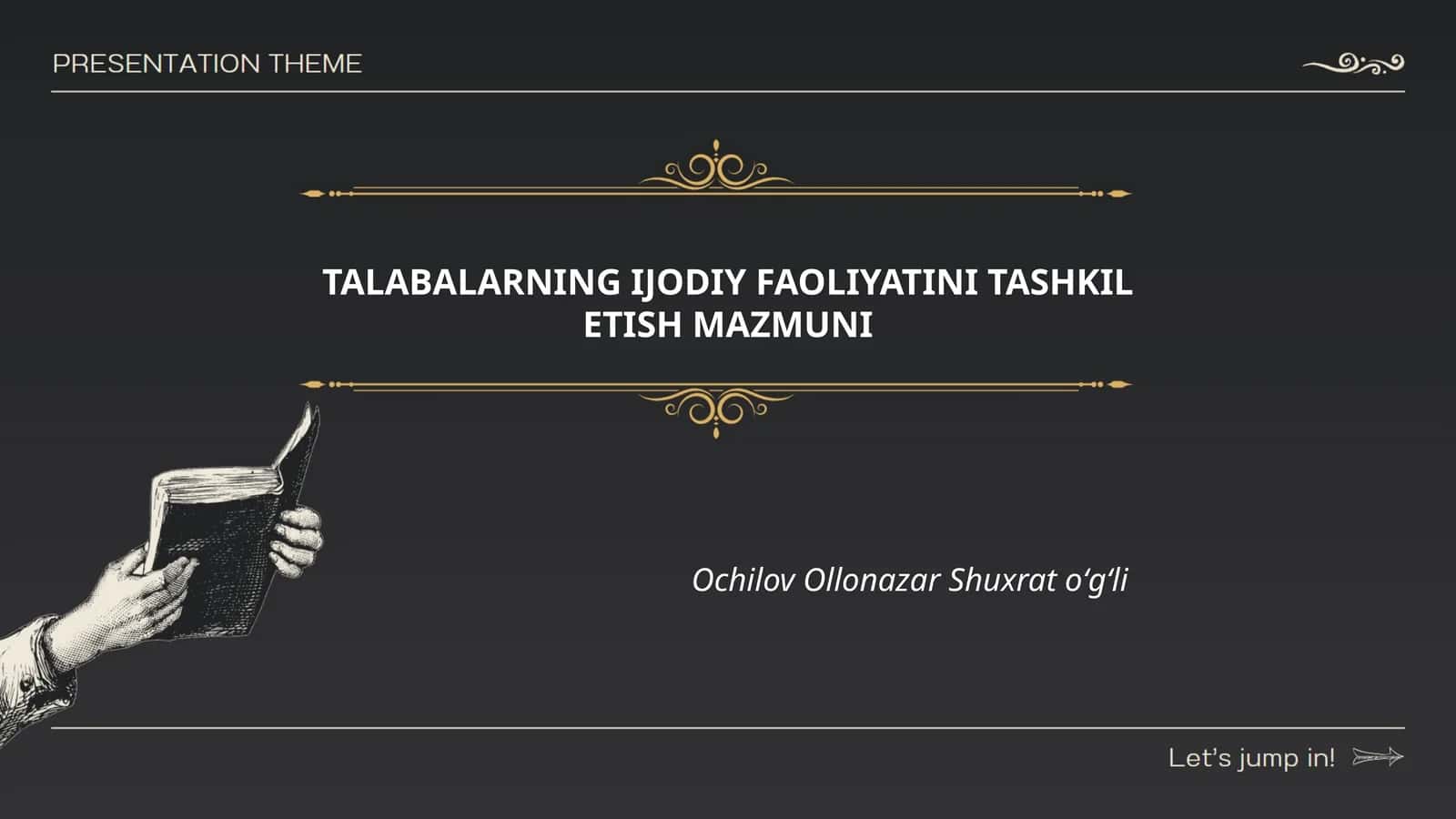Talabalarning Ijodiy Faoliyatini Tashkil Etish Mazmuni