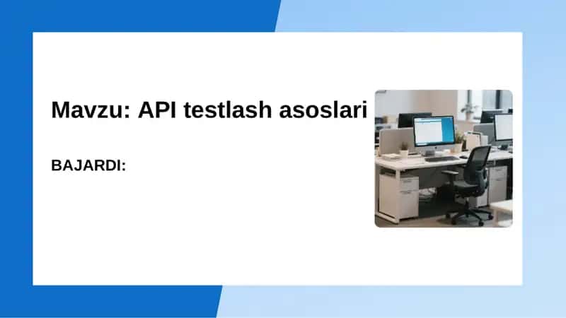 API testlashasoslari