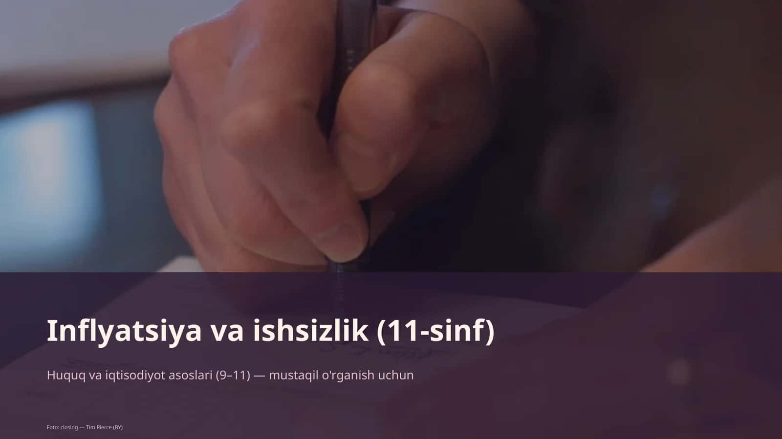 Inflyatsiya va ishsizlik (11-sinf)