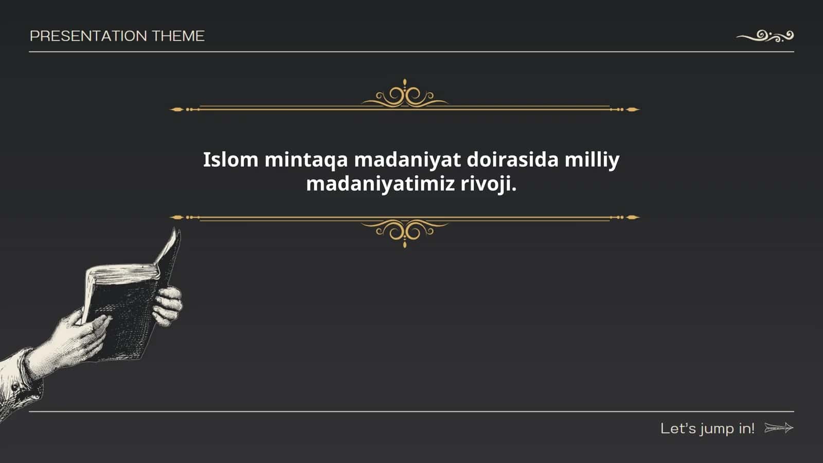 Islom mintaqa madaniyat doirasida milliy madaniyatimiz rivoji