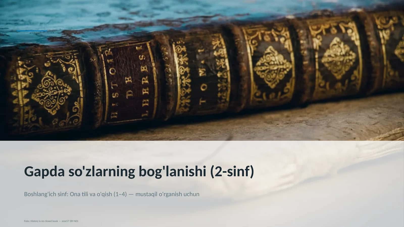 Gapda so'zlarning bog'lanishi (2-sinf)